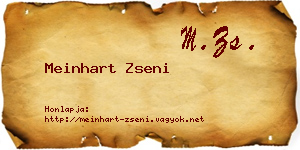 Meinhart Zseni névjegykártya